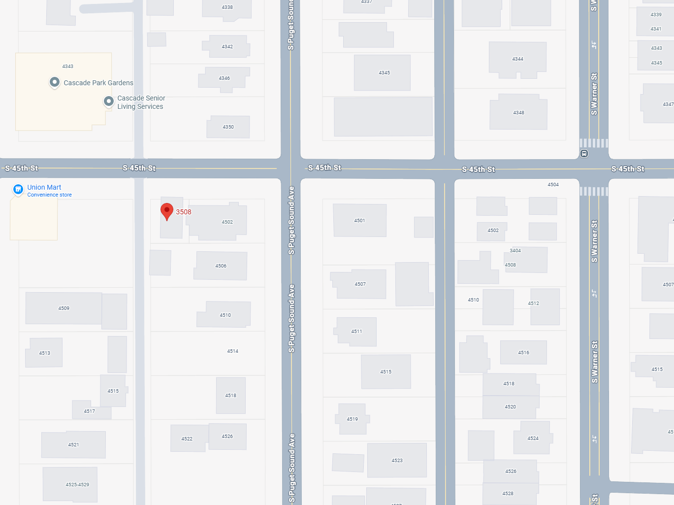 MAP - 3508 S 45th, Tacoma, WA 98409